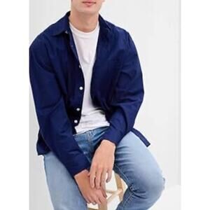 Gap Mens Stretch Poplin Big Button-Down Shirt Size XXL